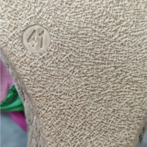 Azura Pink Multicolor Wedge Heel Strappy Sandals Size 9 - Picture 6 of 8